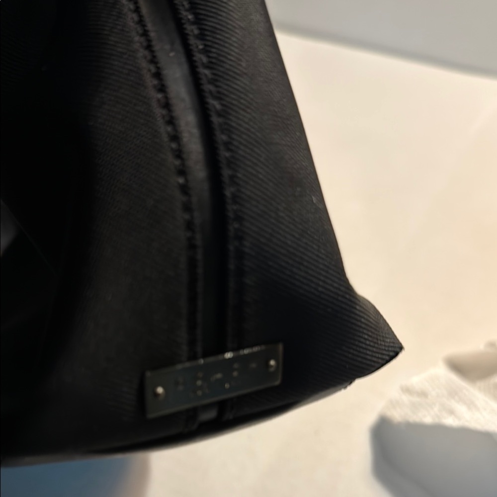 Coach Black Textured Tote Bag with Leather Straps - Picture 7 of 7